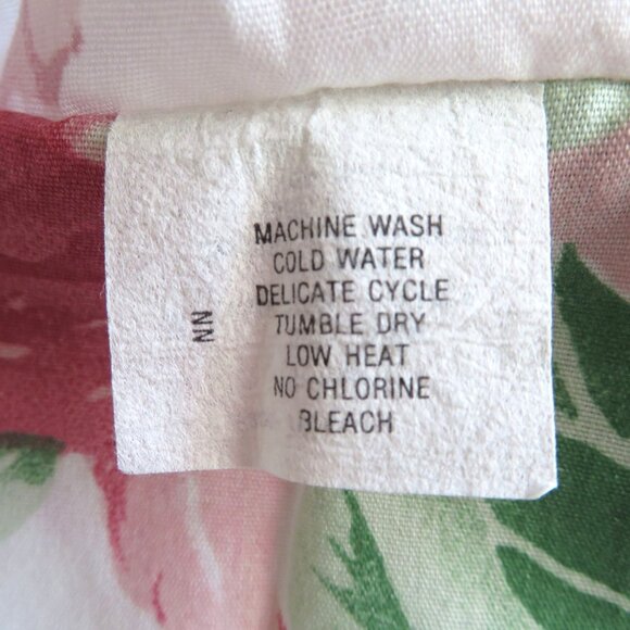 Pair of 2 Floral Standard Shams Pink Green Peony Pattern Cottagecore Country VTG - Picture 2 of 8